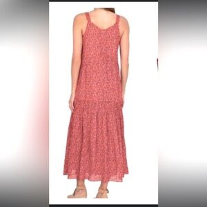 Joie dress - red/pink print sleeveless cotton midi/maxi dress
